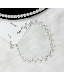 Ezüst - Divat Pearl Choker...